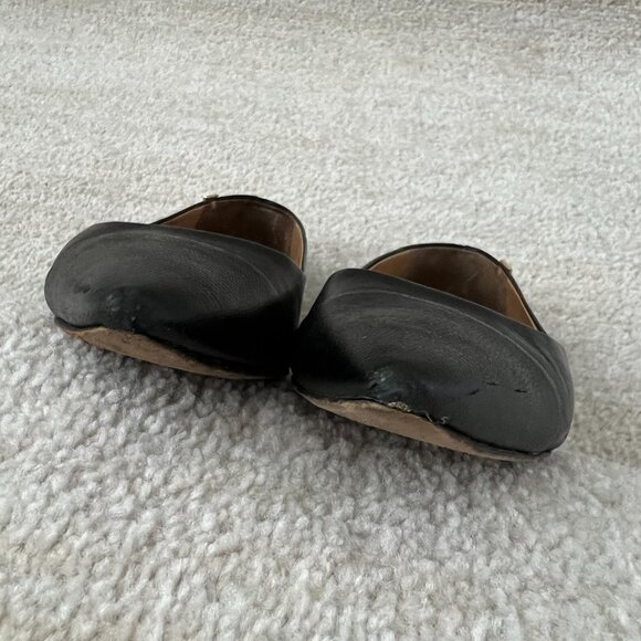 Tory Burch Penelope Cap Toe Flat Shoes 7 Black - Picture 7 of 9